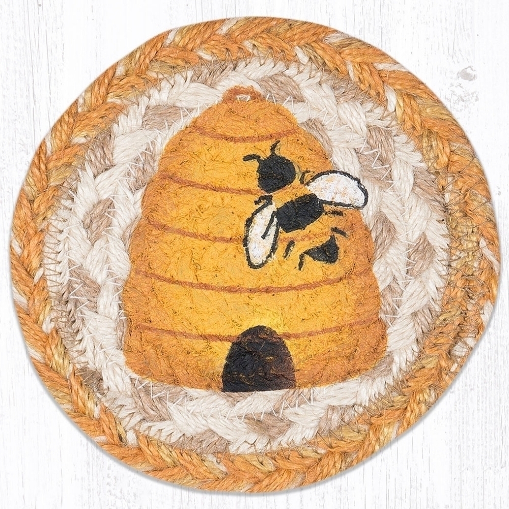 Natural Jute Beehive Coasters 6pc